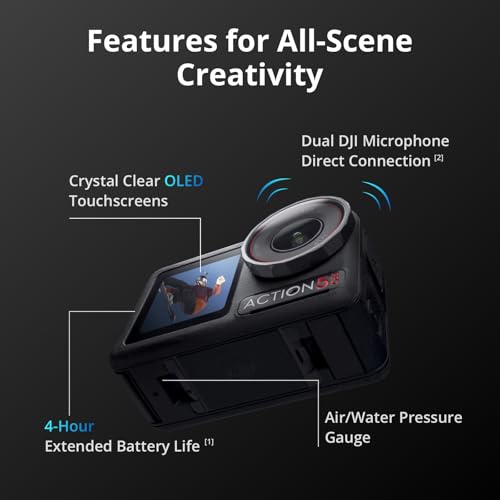 DJI Osmo Action 5 Pro Waterproof 4K/120fps Action Camera with Stabilization & Voice Control