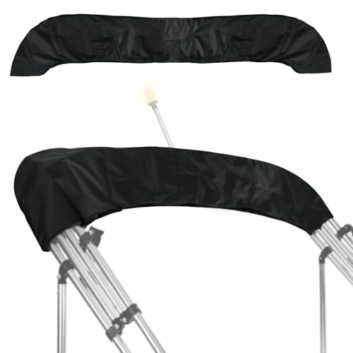Oversize Boat Bimini Top Canvas Storage Boot for Large Frames Up to 8.5 ft - Black