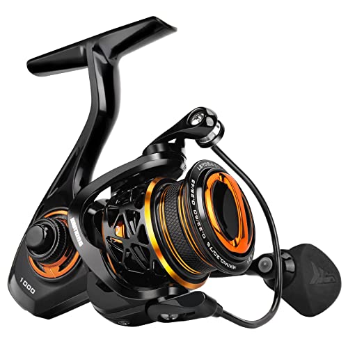 Finesse Orange KastKing Zephyr 1000 Spinning Reel - Lightweight, Smooth Performance