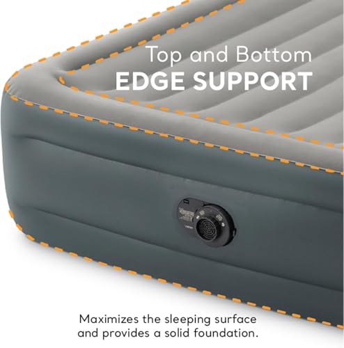 Intex Queen Dura-Beam Airbed with Internal Electric Pump, 18-Inch Height