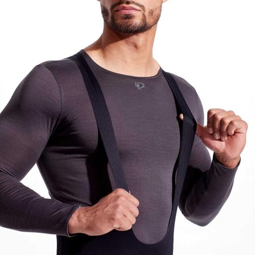Men's Thermal Cycling Bib Tights - Black, Large, Water-Repellent, Elite Chamois