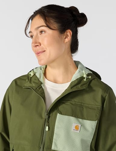 Women's Waterproof Windbreaker Jacket - Carhartt Monterey Medium Dill