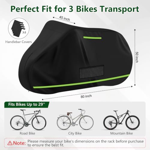 XXL Bike Cover for Transport 3 Bikes Waterproof Rack Cover - CEMOFE