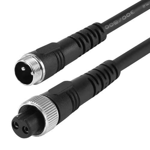 Electric Fishing Reel Battery Power Cable 1.5FT 2-Pin Durable Power Cord