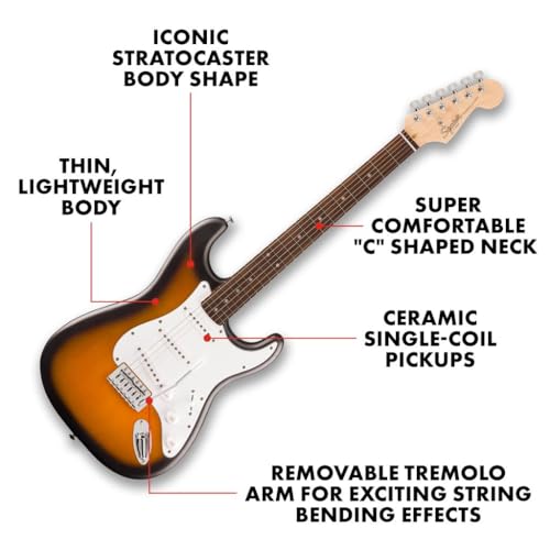 Fender Squier Debut Series Electric Guitar 2-Color Sunburst for Beginners
