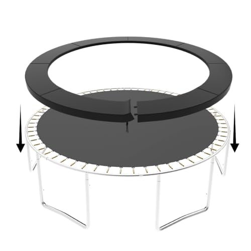 Polpagar 14FT Black Trampoline Pad - Weatherproof Outdoor Replacement Cover