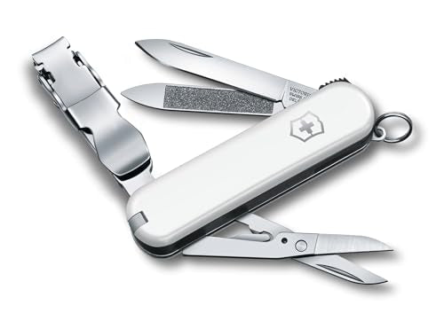 Victorinox Nail Clip 580 Swiss Army Pocket Knife - Small Multi-Tool with 8 Functions - White Variation