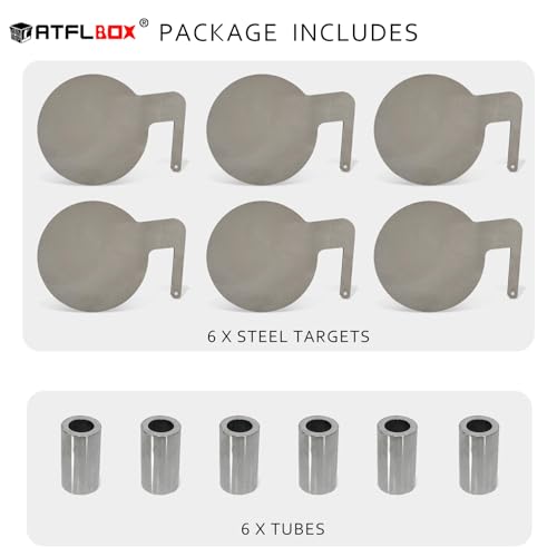 Steel Dueling Tree Targets Set - AR500 3/8 Inch Thick Shooting Targets for Training and Competition