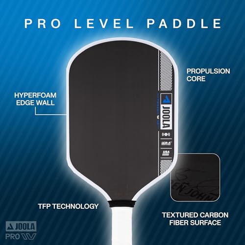 JOOLA Pro IV Pickleball Paddle 16mm Hyperion Shape - Raw Carbon Fiber Surface