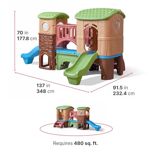Kids Climber Playset with Slides & Playhouse - Outdoor Jungle Gym for Ages 2-6 Variation of Climber