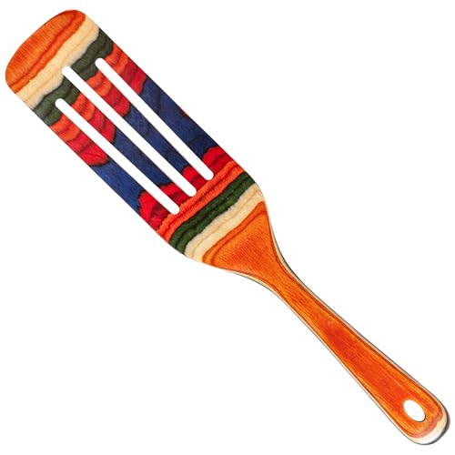 Colorful Wooden Spatula 13-Inch Kitchen Utensil for Cooking & Flipping