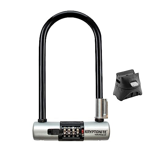 Bike U-Lock with Combo Lock & 12.7mm Steel Shackle - Black, Size