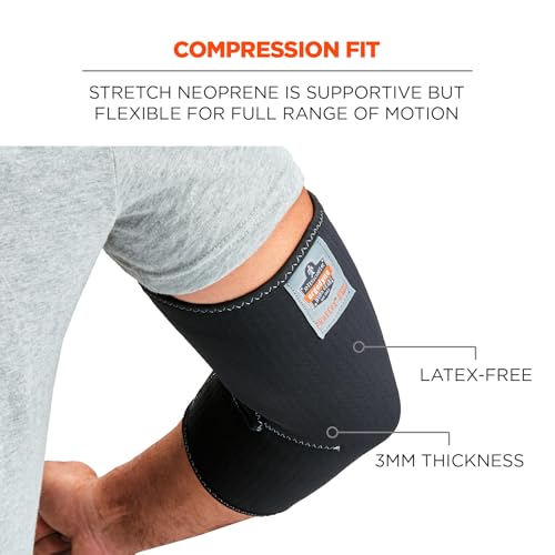 Neoprene Elbow Support Sleeve - Medium Compression, Black, ProFlex 650