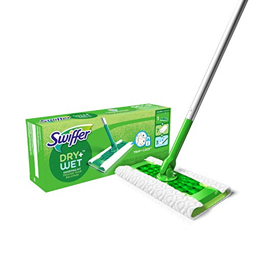 Swiffer Dry & Wet Floor Mop Starter Kit - Easy Cleaning System