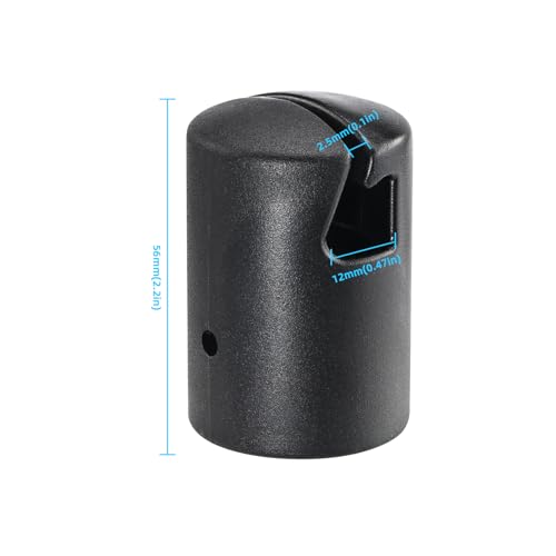 Trampoline Enclosure Pole Cap Set for 32mm Steel Poles - Black, 6 Pieces