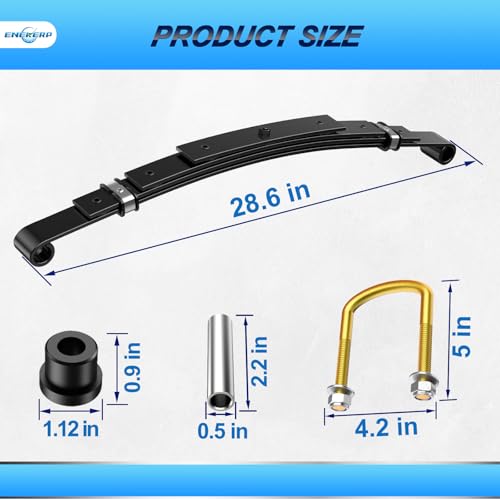 Golf Cart Rear 4-Leaf Spring Kit for EZGO TXT 1994-2009 - Heavy Duty Suspension