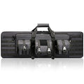 Black 48-Inch Tactical Double Rifle Case with Tuck-Away Backpack Straps