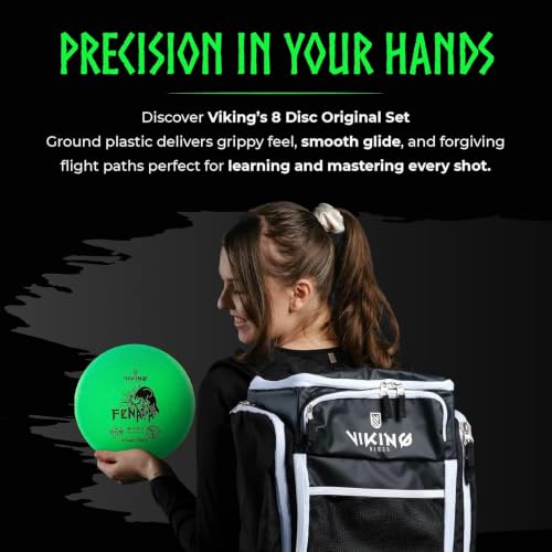 Disc Golf Set 8 Discs - PDGA Approved Complete Starter Pack for All Skill Levels
