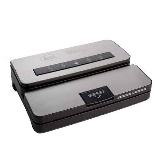 LEM MaxVac 250 Vacuum Sealer Machine - Heavy-Duty Food Preservation, Food Sealer with Roll Cutter, One-Hand Locking Lid