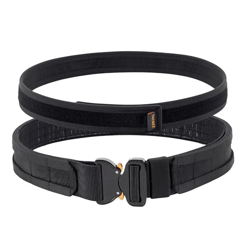 TACNEX 1.75-Inch MOLLE Duty Belt with Genuine Cobra Buckle - Black, Medium
