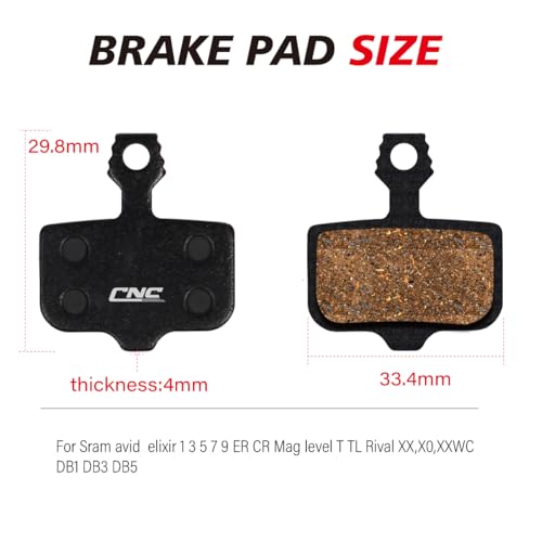 Resin Bike Disc Brake Pads for Avid Elixir & SRAM Level MTB Calipers - Eastern Power