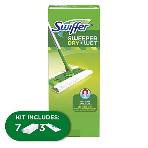 Swiffer Dry & Wet Floor Mop Starter Kit - Easy Cleaning System
