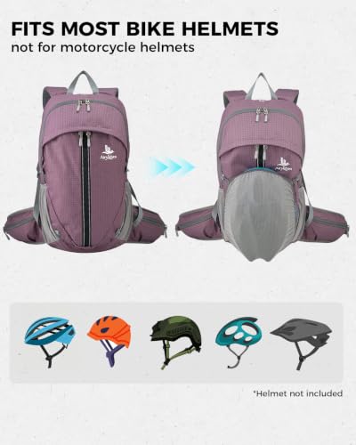 25L Hiking Backpack for Women Men - Lightweight Travel Day Pack, Purple - AiryLeben