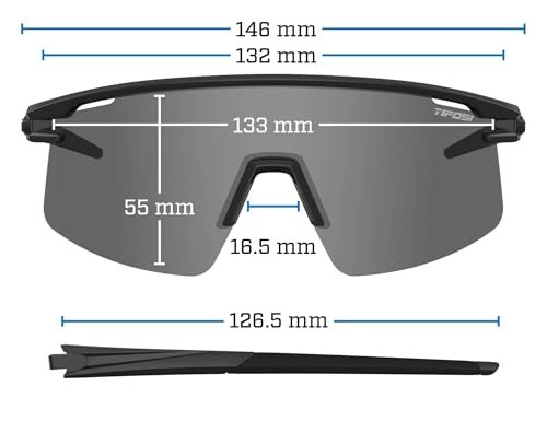Tifosi Moab Lite Half-Frame Shield Cycling, Baseball & Running Glasses Satin Vapor