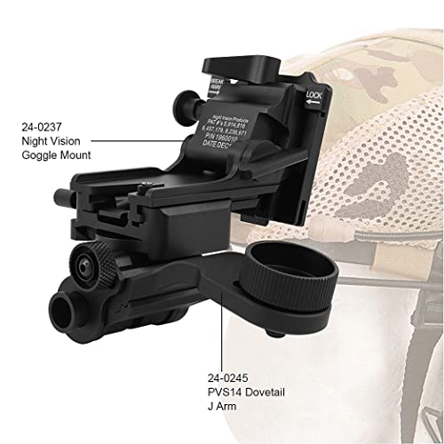 Gexmil PVS-14 Night Vision Goggles Mount with Adjustable Helmet Adapter