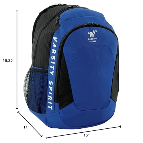 Varsity Spirit Cheer Backpack for Cheerleaders and Athletes - Durable, Spacious with Extra Pockets for Uniforms, Dance Gear & Gym Essentials - Versatile Cheerleading Bag for Practice & Travel - Blue