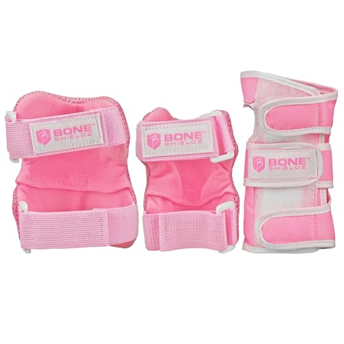Roller Derby Guard Cruiser 3000 Tri-Pack Protective Pads, Youth, Pink/White
