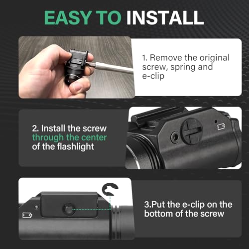 Flashlight Mounting Screw Kit for Tactical Lights - Durable Hardware Set