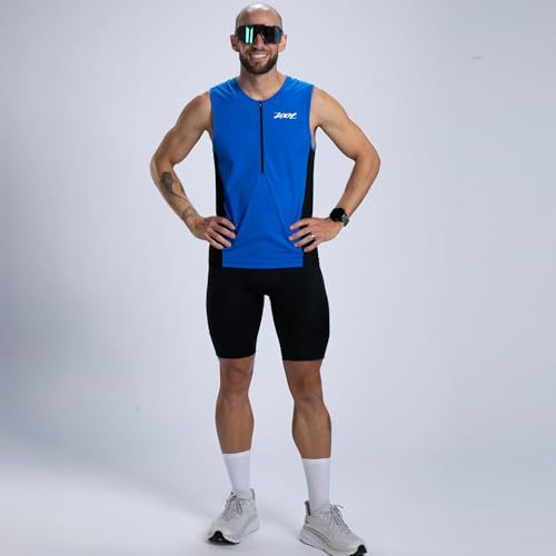 Zoot Men's Core Tri Tank Top XL Ocean Blue - Athletic Swim & Training