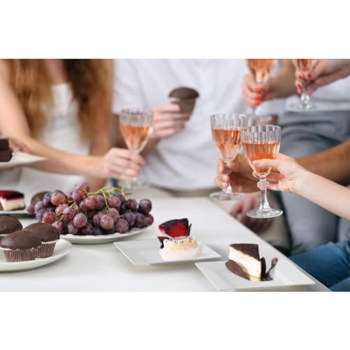 Mini Disposable Appetizer Plates - White 4.5 Inch Pack of 100 - Elegant & BPA Free