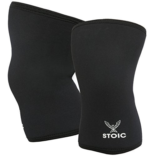 Neoprene Knee Sleeves for Weightlifting Support - Black, Medium 36.5-39 CM