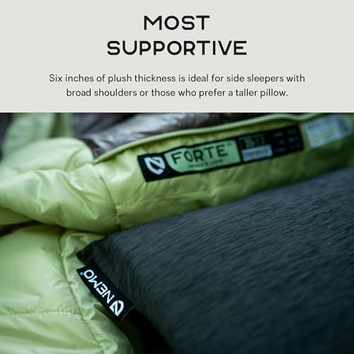 NEMO Fillo King Luxury Camping Pillow Black Pearl/Birch Bud - Travel & Outdoor