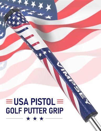 Pistol Golf Putter Grip 2.0 USA Blue - Comfortable Polyurethane, Unique Parallel Design