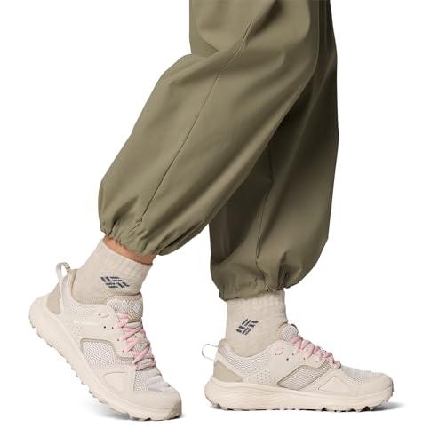 Columbia Women's Bethany Sneakers - Lightweight, Water-Resistant Trail & Casual Shoes, Size 7.5, Cloud Grey/Pink Haze