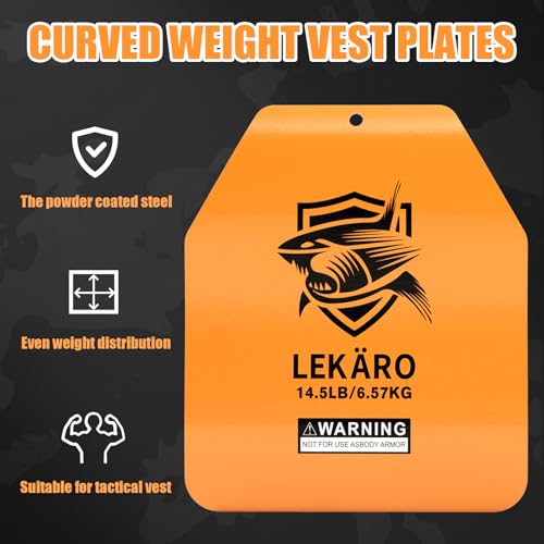 14.5LB Curved Steel Weight Plate for Weighted Vests - No-Bounce, Durable, Ergonomic Fit