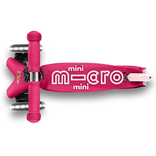 Light Pink Micro Kickboard Mini 3-Wheel Toddler Scooter with LED Lights