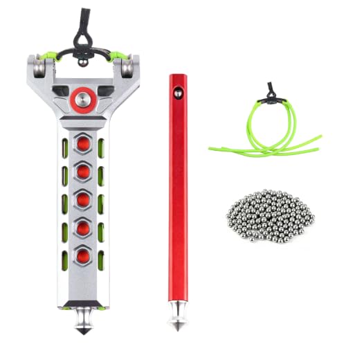 Catch&Hunt Professional Aluminum Slingshot for Adults with Refill Storage & Emergency Breaker