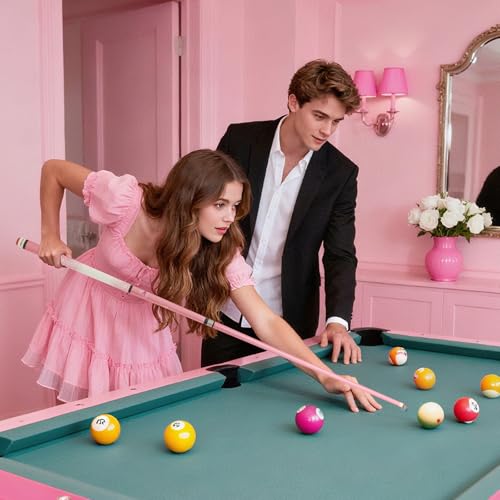 Pink Pool Cue 19oz 58 Inch Canadian Maple with Leather Tip - Variation MQ19-PINK