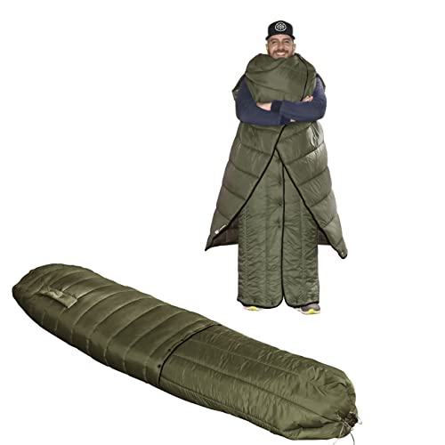 Onewind Deluxe Od Green 35°F-50°F Camping Top Quilt with Footbox, Lightweight & Portable