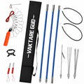 Hawaiian Sling Fishing Spear Set - Fiberglass Pole with 3 Tips, Fish Line Holder, Sharpening Files, Carry Bag – Variation SP-01