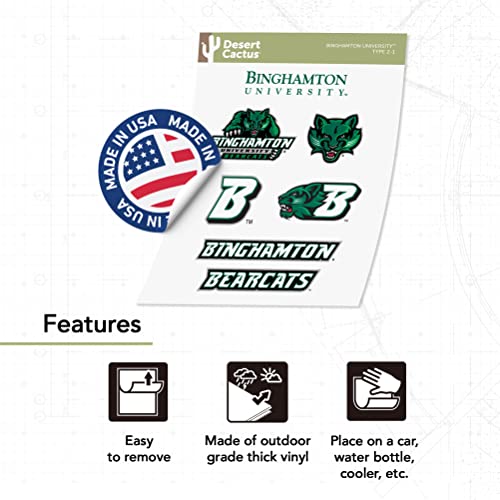 Binghamton University Bearcats Sticker Decal - Official College Campus Spirit