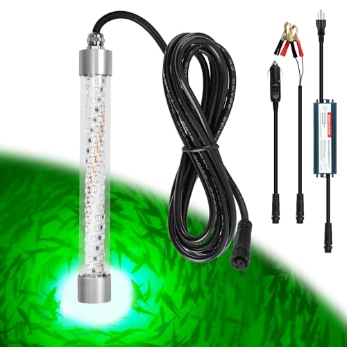 XXK 16.4FT F2 Underwater Green Fishing Light 100W for Dock & Deep Water Fishing
