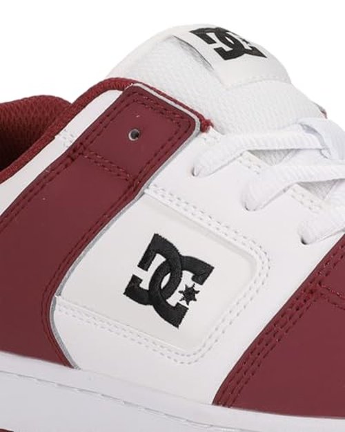 DC Men's Manteca 4 Skate Shoe, White/DEEP RED/Black, 11.5