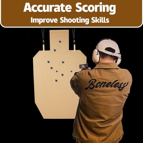100 Pcs Shooting Targets 30x18 Inch Cardboard Silhouette for Practice & Training