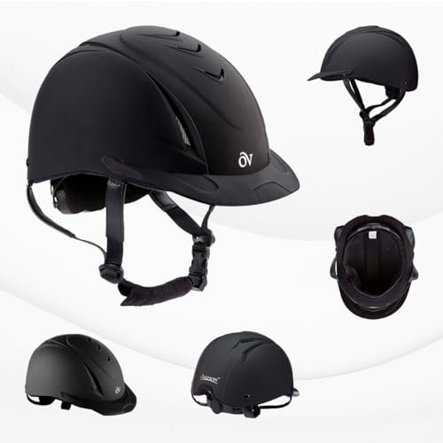 Ovation Deluxe Equestrian Helmet Black Small/Medium Safety Riding Gear