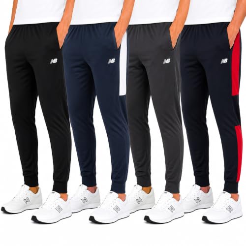 Kids Athletic Jogging Pants 4-Pack - Indigo/Grey, Sizes 14-16
